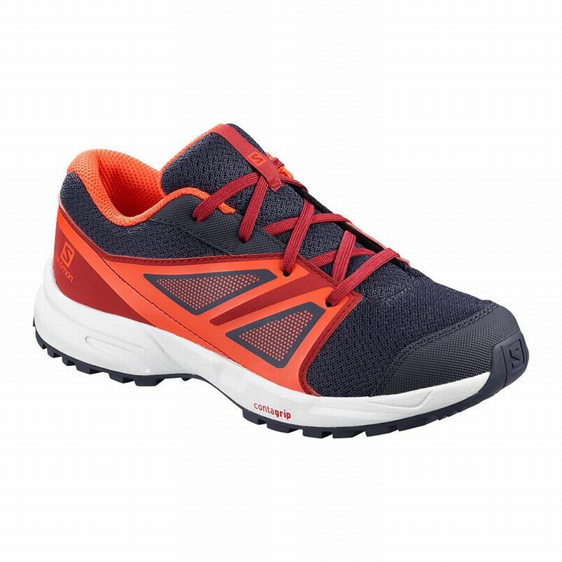 SALOMON SENSE J Philippines - Kids' Trail Running Shoes - Blue/Red | 982071-UDY